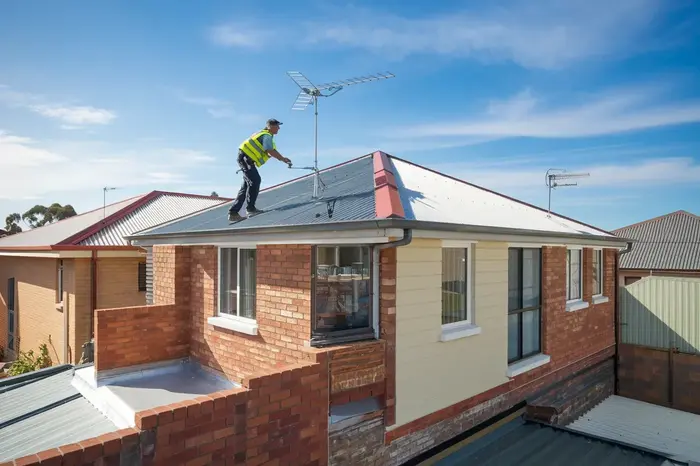 TV antenna installation in Morley on older tile roof